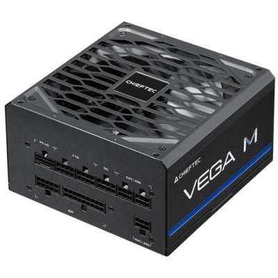 Блок живлення CHIEFTEC Vega M  (850W), >90%, 80+ Gold, 135мм FDB, 1xMB 24pin(20+4), 2xCPU 8pin(4+4), 3xMolex, 6xSATA, 4xPCIe 8pin(6+2), 1xPCIe GEN5 16pin, Fully Modular