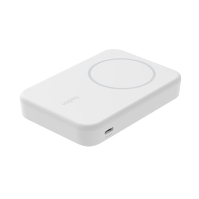 Акумулятор портативний літій-іонний Power Bank Belkin 10000мА·год, 15Вт, Magnetic Qi2, білий Акумулятор портативний літій-іонний Power Bank Belkin 10000мА·год, 15Вт, Magnetic Qi2, білий