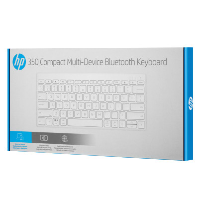 Клавіатура мембранна HP 350 Compact Multi-Device, 78key, BT, EN/UK, білий Клавіатура мембранна HP 350 Compact Multi-Device, 78key, BT, EN/UK, білий