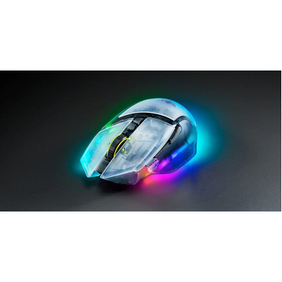 Миша Razer Basilisk V3 Pro 35K, RGB, USB-A/WL/BT, Phantom White Ed.