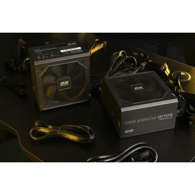 Блок живлення 2E GAMING Solid Power Pro ATX3.1 GEN5.0  (850W), >85%, 80+ Bronze, 120мм, 1xMB 24pin(20+4), 2xCPU 8pin(4+4), 3xMolex, 6xSATA, 4xPCIe 8pin(6+2), 1xPCIe GEN5 16pin, Semi Modular