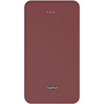 Акумулятор портативний літій-іонний Power Bank Hama 20000 мА·год, USB-C/USB-A, red