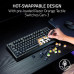 Клавіатура механічна Razer BlackWidow V4 TKL HyperSpeed, 87key, Orange Switch Gen-3, USB-A/WL/BT, EN, RGB, чорний