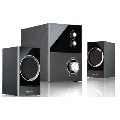 Акустична система MICROLAB M-223 2.1, 17W, mini-jack, чорний