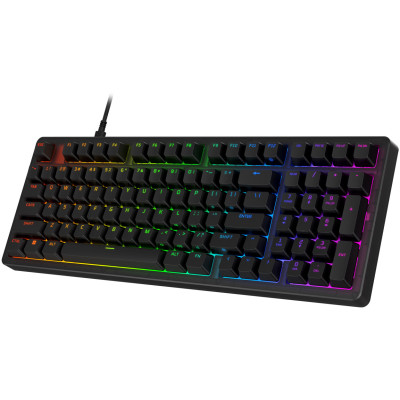 Клавіатура механічна HyperX Alloy Origins 2 1800 103key, Red, USB-A, Hot-Swap, EN/UA, RGB, чорний