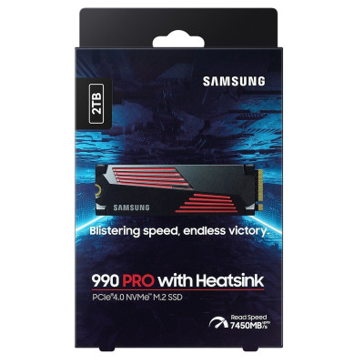 Накопичувач SSD Samsung M.2 2TB PCIe 4.0 990PRO + радіатор