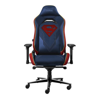 Крісло Trust GXT721SM Ruya Pro Superman edition, ПУ шкіра, Foldable Armrests, синій