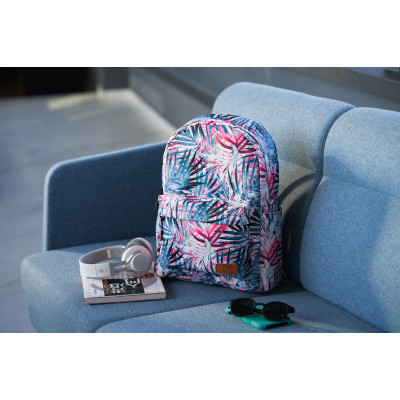 Рюкзак 2Е, TeensPack Palms, рожевий