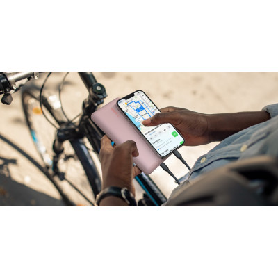 Акумулятор портативний літій-іонний Power Bank Belkin 20000мА·год, 15Вт, 2хUSB-A/USB-C, рожевий Акумулятор портативний літій-іонний Power Bank Belkin 20000мА·год, 15Вт, 2хUSB-A/USB-C, рожевий