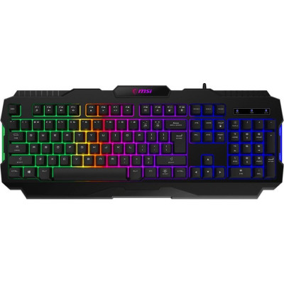 Клавіатура мембранна MSI FORGE GK100 104key, USB-A, EN/UKR/RU, ColorLED, чорний Клавіатура мембранна MSI FORGE GK100 104key, USB-A, EN/UKR/RU, ColorLED, чорний