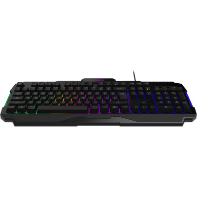 Клавіатура мембранна MSI FORGE GK100 104key, USB-A, EN/UKR/RU, ColorLED, чорний