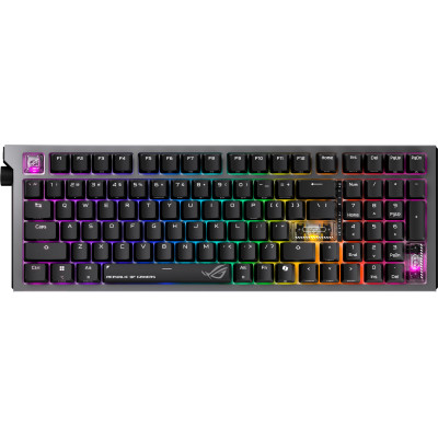 Клавіатура механічна ASUS ROG Strix Morph 96, 99key, NX Snow V2, USB-A/WL/BT, EN/UK, RGB, чорний
