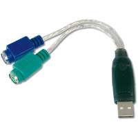 Адаптер DIGITUS USB 1.1 - 2xPS/2, M/F Адаптер DIGITUS USB 1.1 - 2xPS/2, M/F