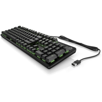 Клавіатура механічна HP Pavilion Gaming 550, 104key, Red Hybrid Switch, USB-A, EN/RU, RGB, чорний