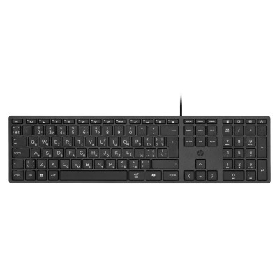 Клавіатура мембранна HP 320K, 109key, USB-A, EN/UK, чорний Клавіатура мембранна HP 320K, 109key, USB-A, EN/UK, чорний