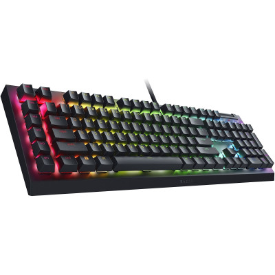 Клавіатура механічна Razer BlackWidow V4 X, 110key, Yellow Switch, USB-A, EN/RU, RGB, чорний