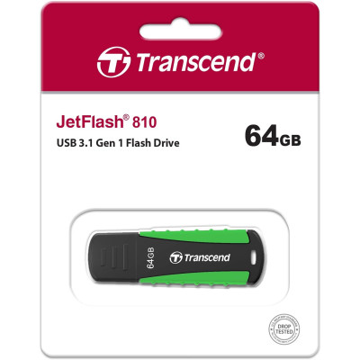 Накопичувач Transcend 64GB USB 3.1 Type-A JetFlash 810 Rugged Накопичувач Transcend 64GB USB 3.1 Type-A JetFlash 810 Rugged