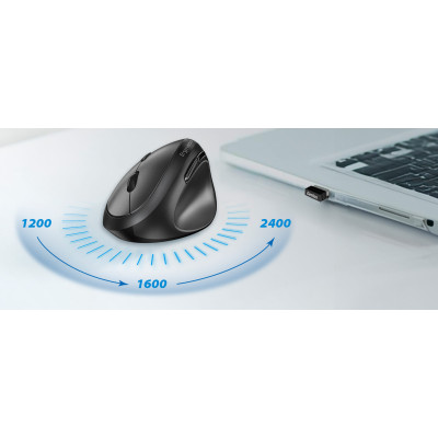 Миша Genius Ergo 8350S, Silent, AI, WL/BT, чорний