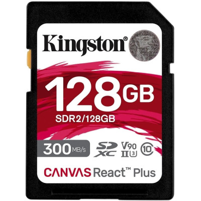 Карта пам'яті Kingston SD 128GB C10 UHS-II U3 R300/W260MB/s Карта пам'яті Kingston SD 128GB C10 UHS-II U3 R300/W260MB/s