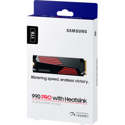 Накопичувач SSD Samsung M.2 1TB PCIe 4.0 990PRO + радіатор Накопичувач SSD Samsung M.2 1TB PCIe 4.0 990PRO + радіатор