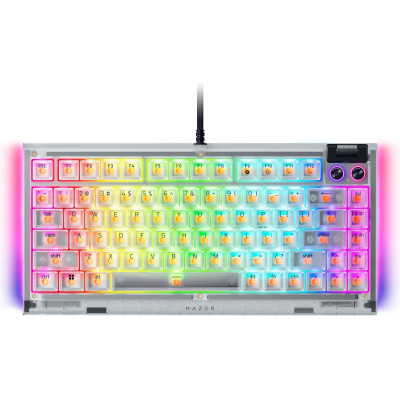 Клавіатура механічна Razer BlackWidow V4 75% RGB 83key Mechanical Tactile Switch GEN-3, USB-A, EN, Phantom White Ed.