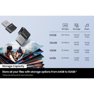 Накопичувач Samsung 512GB USB 3.1 Type-A Fit Plus