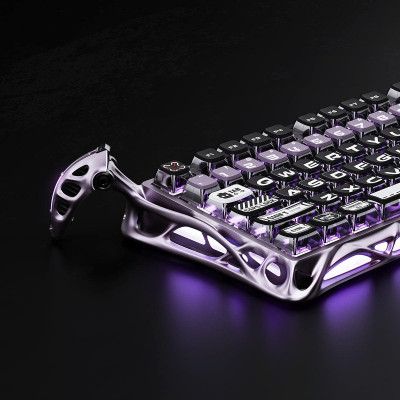 Клавіатура магнітна GravaStar Mercury V75 Pro 80keys, Magnetic Jade Gaming, 8K, USB-A, RGB, Iron Purple