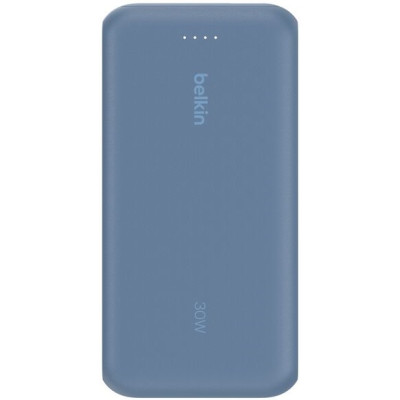 Акумулятор портативний літій-іонний Power Bank Belkin 20000мА·год, 30Вт, з інтегрованим кабелем USB-C, синій Акумулятор портативний літій-іонний Power Bank Belkin 20000мА·год, 30Вт, з інтегрованим кабелем USB-C, синій