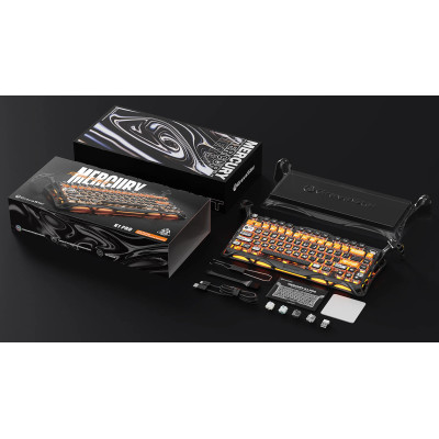 Клавіатура механічна GravaStar Mercury K1 Pro 80keys, GravaStar x Kailh Speedy Mint, BT/WL/USB, RGB, CyberFlare