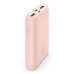 Акумулятор портативний літій-іонний Power Bank Belkin 10000мА·год, 15Вт, 2хUSB-A/USB-C, рожевий