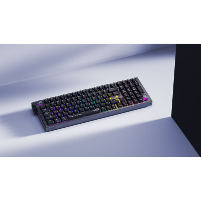 Клавіатура механічна ASUS ROG Strix Morph 96, 99key, NX Snow V2, USB-A/WL/BT, EN/UK, RGB, чорний