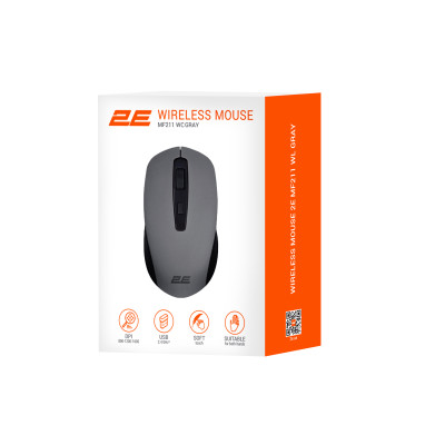 Миша 2E MF211, WL, сірий
