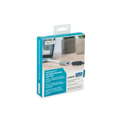 Адаптер DIGITUS USB-C - HDMA UHD 4K, M/F, 0.2м Адаптер DIGITUS USB-C - HDMA UHD 4K, M/F, 0.2м