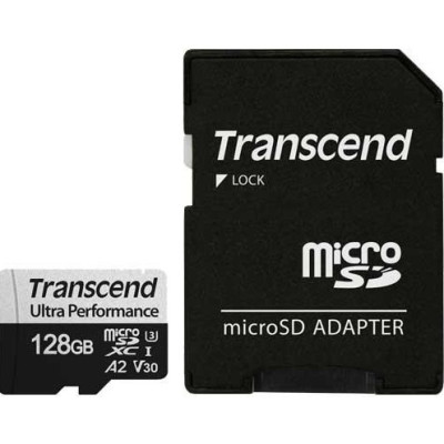 Карта пам'яті Transcend microSD 128GB C10 UHS-I U3 A2 R160/W90MB/s + SD Карта пам'яті Transcend microSD 128GB C10 UHS-I U3 A2 R160/W90MB/s + SD