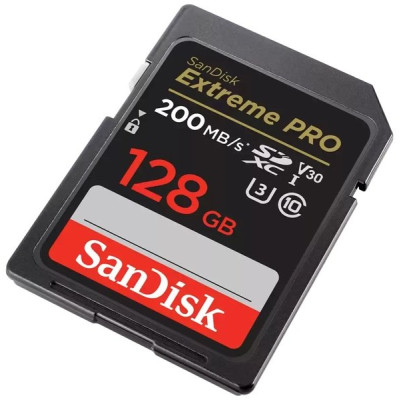 Карта пам'яті SanDisk SD 128GB C10 UHS-I U3 R200/W90MB/s Extreme Pro V30 Карта пам'яті SanDisk SD 128GB C10 UHS-I U3 R200/W90MB/s Extreme Pro V30