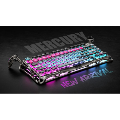 Клавіатура магнітна GravaStar Mercury V75 Pro 80keys, Magnetic Jade Gaming, 8K, USB-A, RGB, Cyberpunk