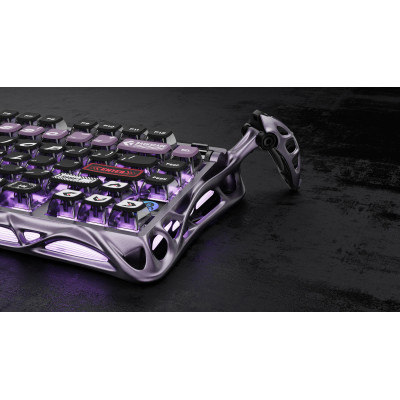 Клавіатура магнітна GravaStar Mercury V75 Pro 80keys, GravaStar x Gateron Jade Gaming, USB-A, 8k, RGB, Iron Purple