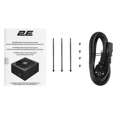 Блок живлення  2E GAMING Extra Power Pro ATX3.1 GEN5.0  (1200W), >90%, 80+ Gold, 140мм, 1xMB 24pin(20+4), 2xCPU 8pin(4+4), 3xMolex, 9xSATA, 6xPCIe 8pin(6+2), 1xPCIe GEN5 16pin, Full Modular