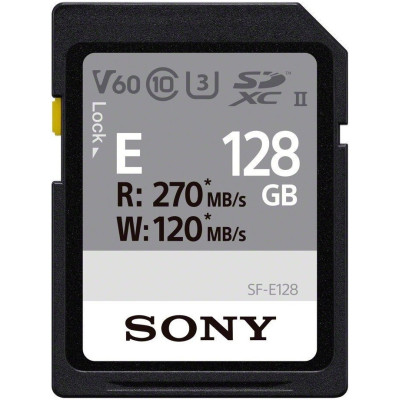 Карта пам'яті Sony SDXC 128GB C10 UHS-II U3 V60 R270/W100MB/s Entry Карта пам'яті Sony SDXC 128GB C10 UHS-II U3 V60 R270/W100MB/s Entry