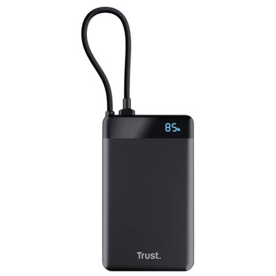 Акумулятор портативний літій-іонний power bank Trust Fiera, 10000мА·год, 2хUSB-C, 20W, PD/QC 3.0, чорний