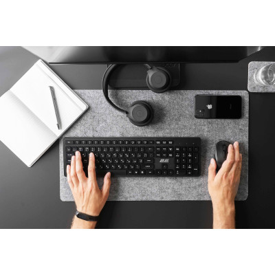 Комплект клавіатура та миша 2E MK420 WL, EN/UK/RU, чорний