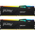 Пам'ять ПК Kingston DDR5 16GB KIT (8GBx2) 5200 FURY Beast RGB