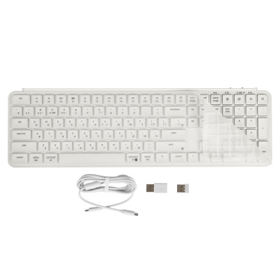Клавіатура мембрана Keychron B6 Pro, USB/WL/BT, ivory white Клавіатура мембрана Keychron B6 Pro, USB/WL/BT, ivory white