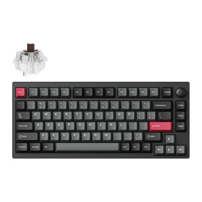 Клавіатура механічна Lemokey P1 Pro 84Key, Keychron Super Brown, WL/BT/USB-A, QMK/VIA, Hot-Swap, EN/UKR, RGB, Knob, Carbon Black Клавіатура механічна Lemokey P1 Pro 84Key, Keychron Super Brown, WL/BT/USB-A, QMK/VIA, Hot-Swap, EN/UKR, RGB, Knob, Carbon Black