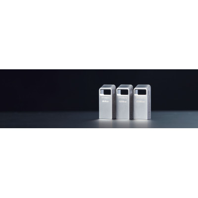 Накопичувач Kingston  128GB USB 3.2 Type-A Gen1 DT Micro R200MB/s Metal