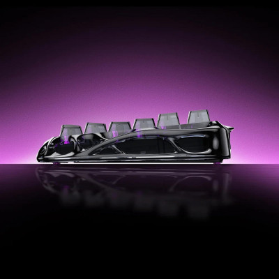 Клавіатура магнітна GravaStar Mercury V75 Lite 75keys, Blackcore, USB-A, Transparent Black