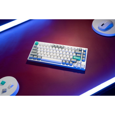 Клавіатура механічна Lemokey  P1 Pro 84Key, Keychron Super Brown, WL/BT/USB-A, QMK/VIA, Hot-Swap, EN/UKR, RGB,  Knob, Space Silver