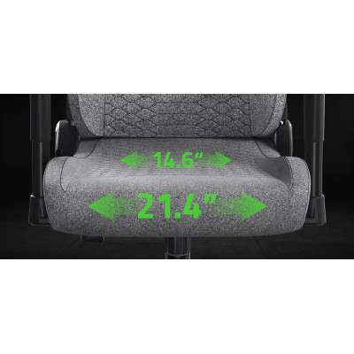 Крісло Razer Iskur V2 X, тканина, 2D-Armrests, сірий світлий