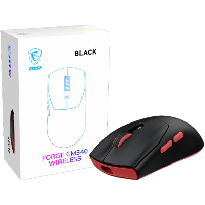 Миша MSI FORGE GM340 W BLACK, WIRELESS, RGB, WL, чорний