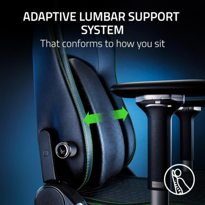 Крісло Razer Iskur V2 NewGen, EPU шкіра з CoolTouch™, 4D-Armrests, чорний